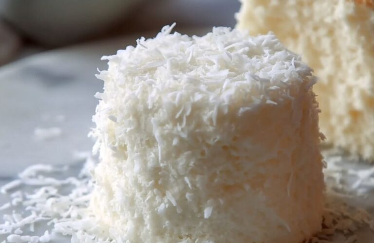 Mini Angel Food Cakes with Marshmallow Frosting Recipe