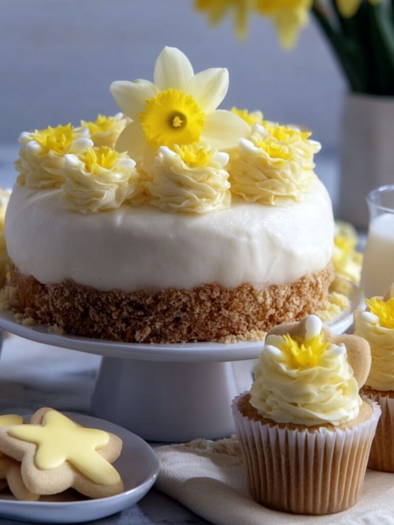 No-Bake Daffodil Cake Recipe