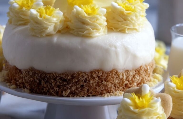 No-Bake Daffodil Cake Recipe