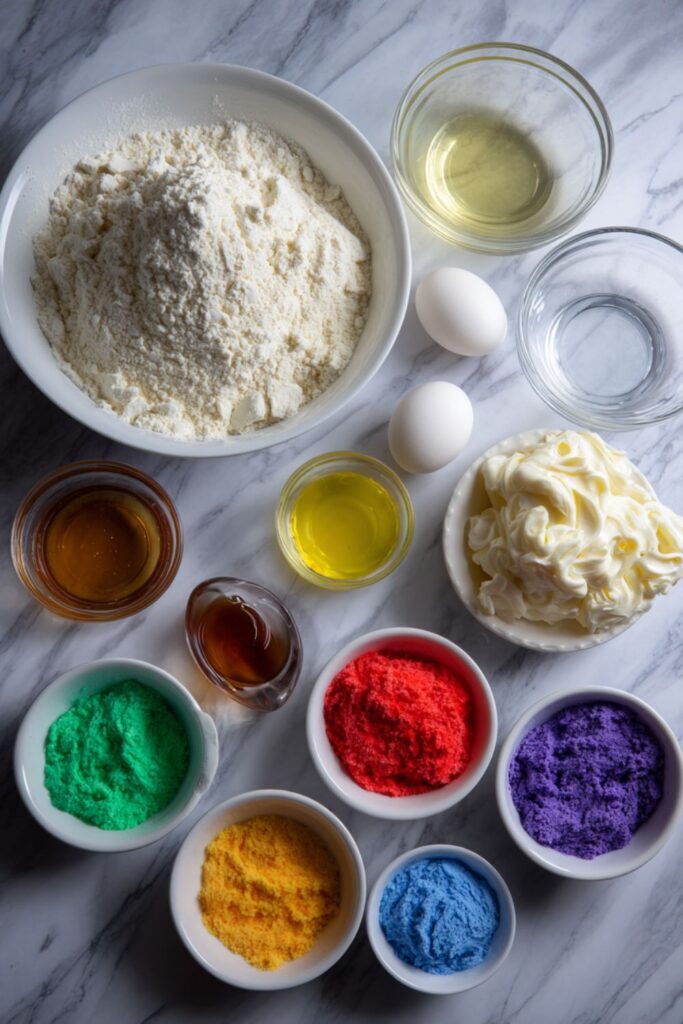 Rainbow Ribbon Cake Recipe