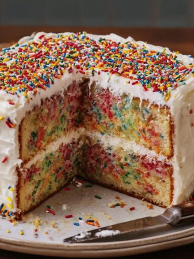 Rainbow Vertical Cake Recipe