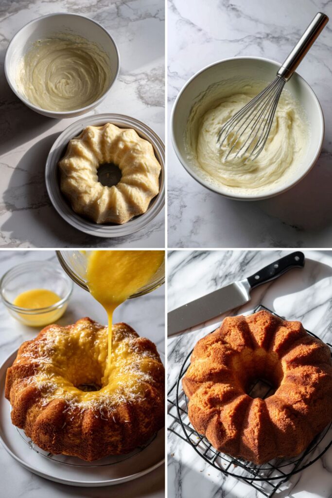 Tropical Coconut Cake with Mango Center Recipe