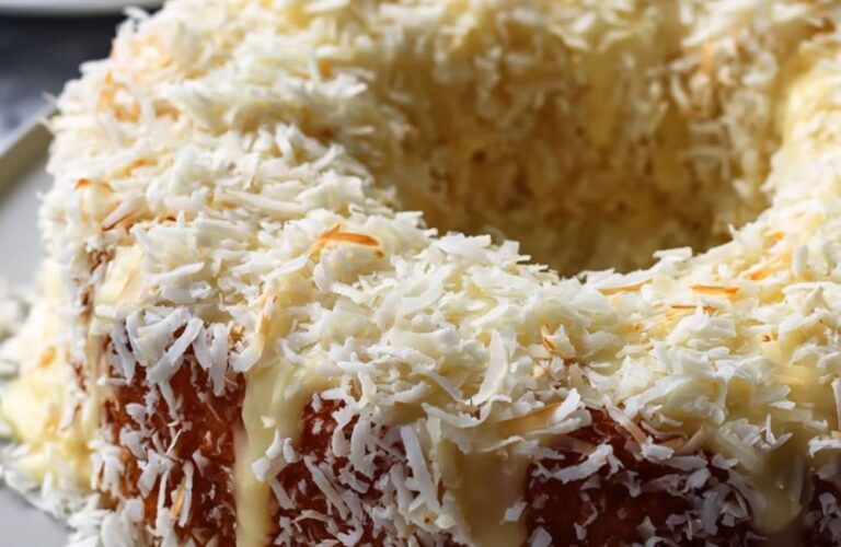Tropical Coconut Cake with Mango Center Recipe