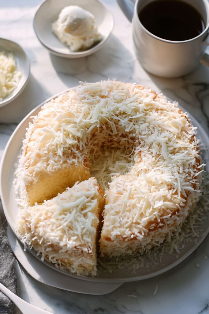Tropical Coconut Cake with Mango Center Recipe