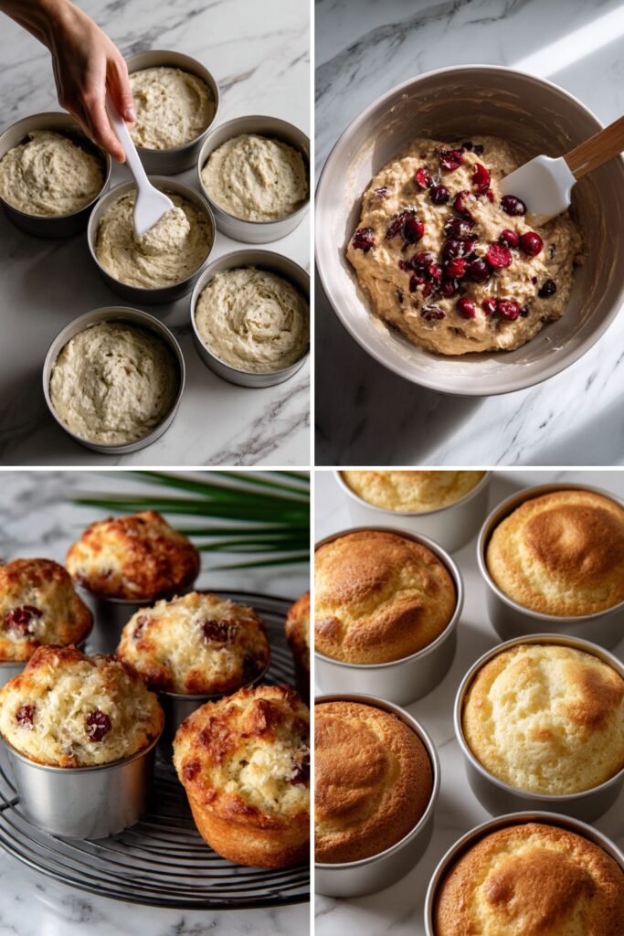 Vanilla Cranberry Can Cakes Recipe