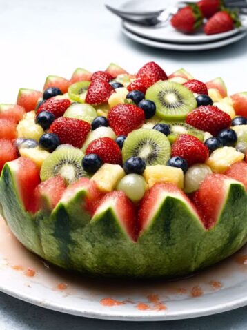 Watermelon Fruit Basket Cake Recipe