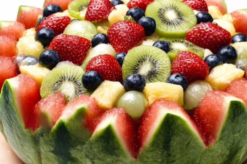Watermelon Fruit Basket Cake Recipe
