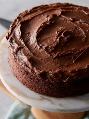 Yellow Cake with Chocolate Buttercream Frosting Recipe
