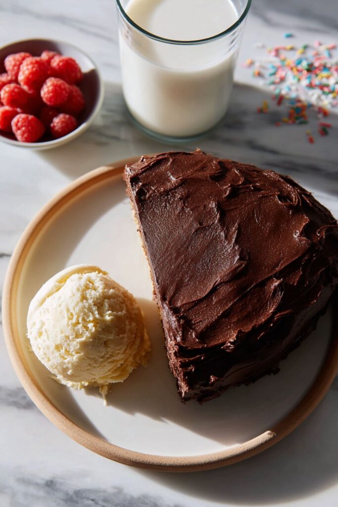 Yellow Cake with Chocolate Buttercream Frosting Recipe