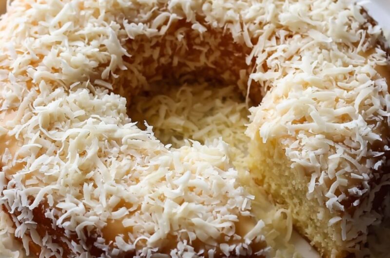 Tropical Coconut Cake with Mango Center Recipe