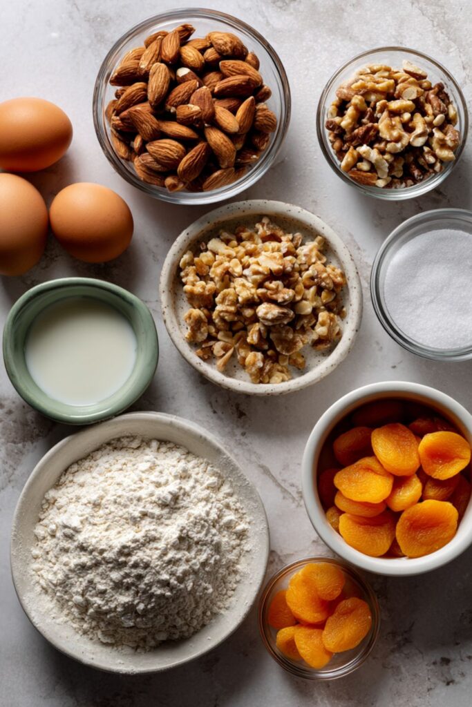 Almond, Pine Nut, Apricot Crumb Cake Recipe