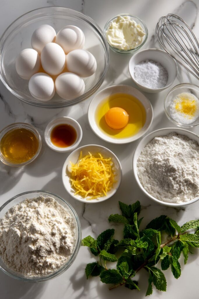 Angel Food Cake with Lemon Honey Yogurt Sauce Recipe