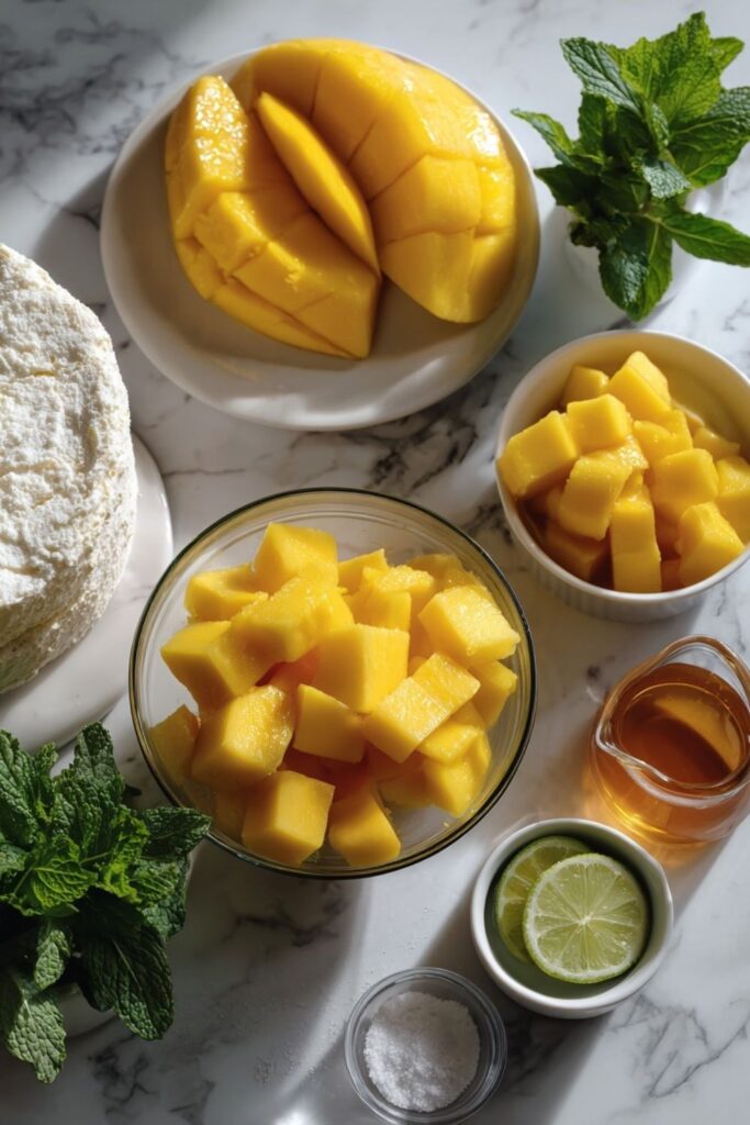Angel Food Cake with Mangoes Recipe