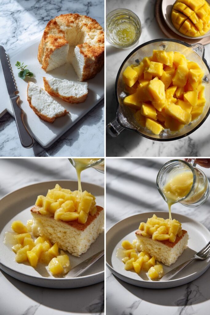 Angel Food Cake with Mangoes Recipe