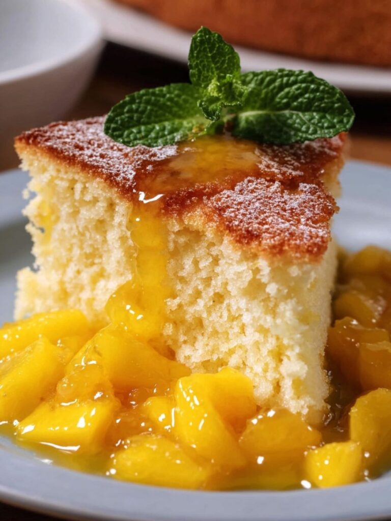 Angel Food Cake with Mangoes Recipe