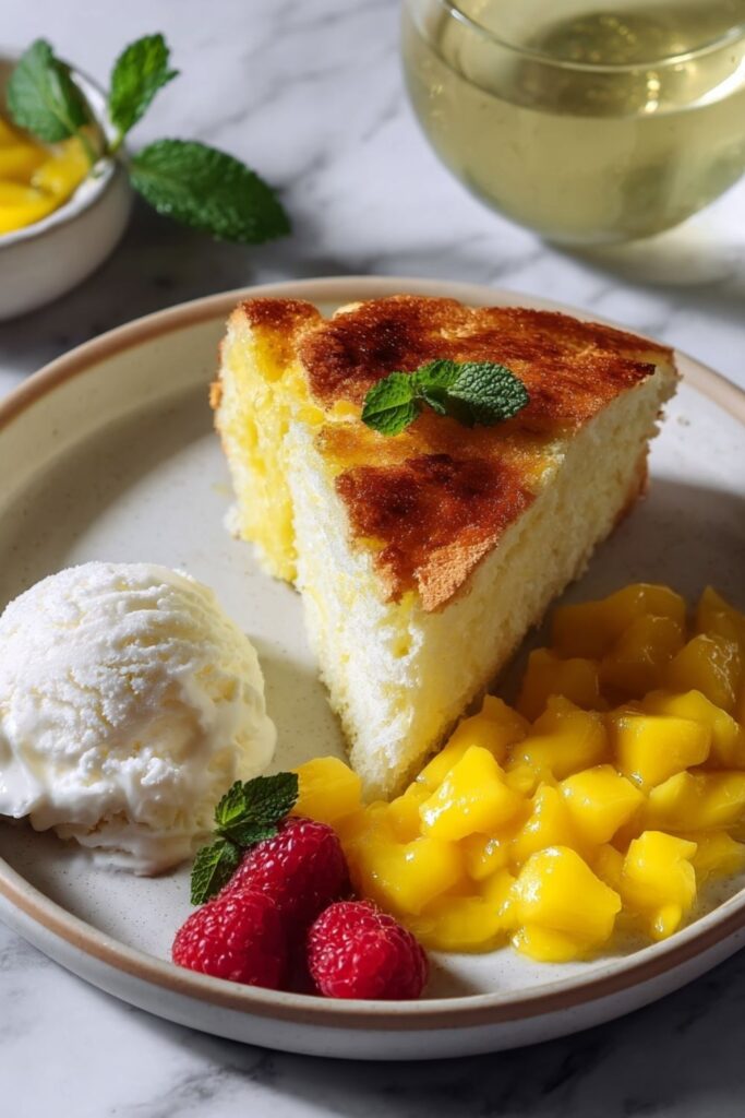 Angel Food Cake with Mangoes Recipe