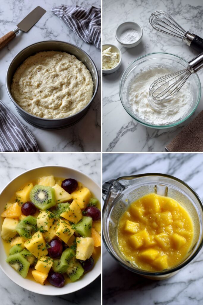 Angel Food Cake with Tropical Fruit Compote Recipe