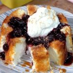 Angel Food Cake with Tropical Fruit Compote Recipe