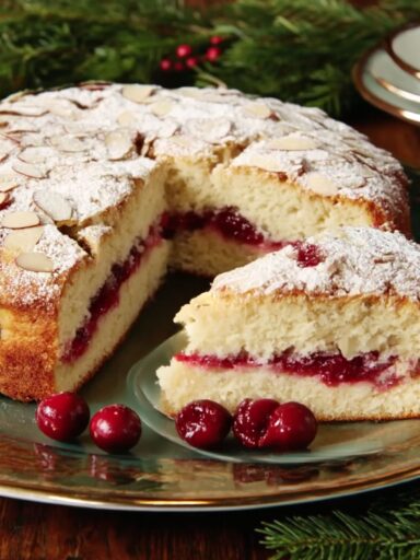Basque Cake with Cherry Preserves Recipe