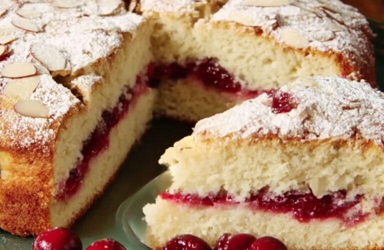 Basque Cake with Cherry Preserves Recipe
