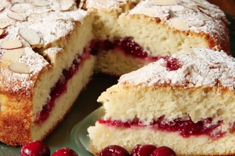 Basque Cake with Cherry Preserves Recipe