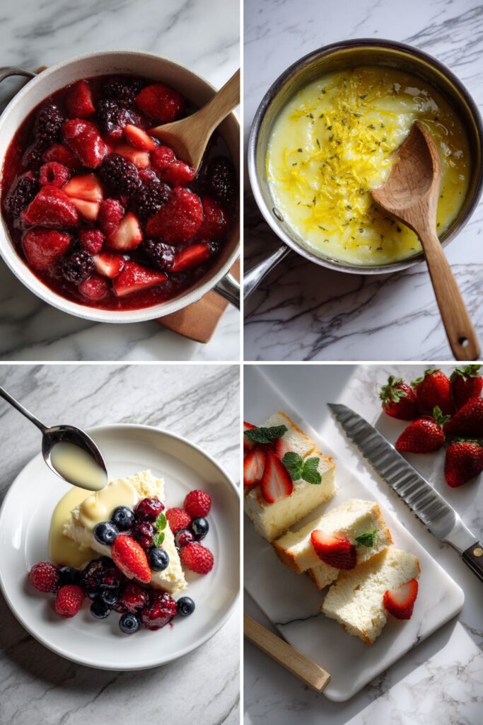 Angelic Cake and Berries Recipe