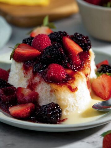 Angelic Cake and Berries Recipe