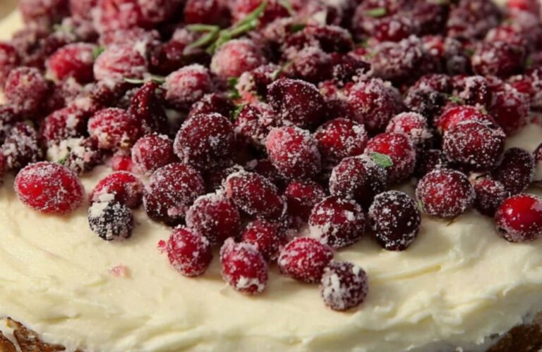 Cranberry Meringue Cake Recipe