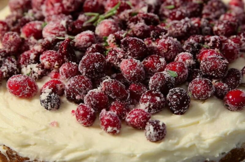 Cranberry Meringue Cake Recipe