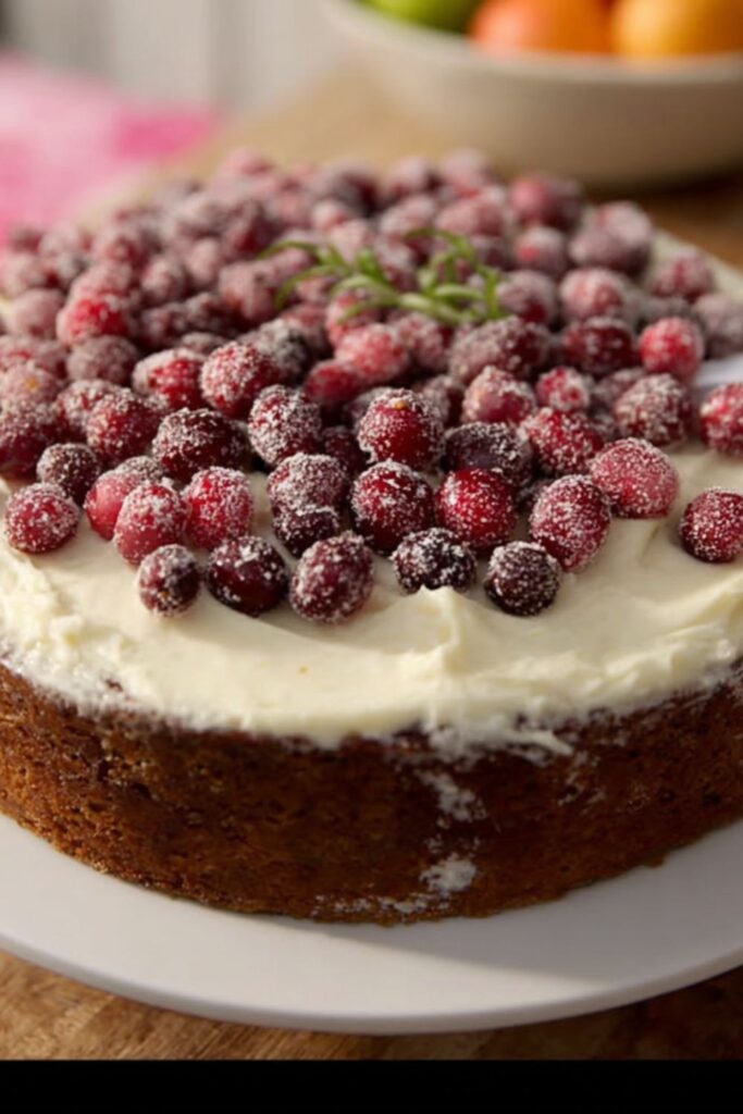 Cranberry Meringue Cake Recipe