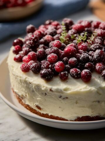 Cranberry Meringue Cake Recipe