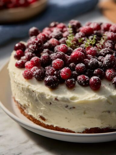 Cranberry Meringue Cake Recipe