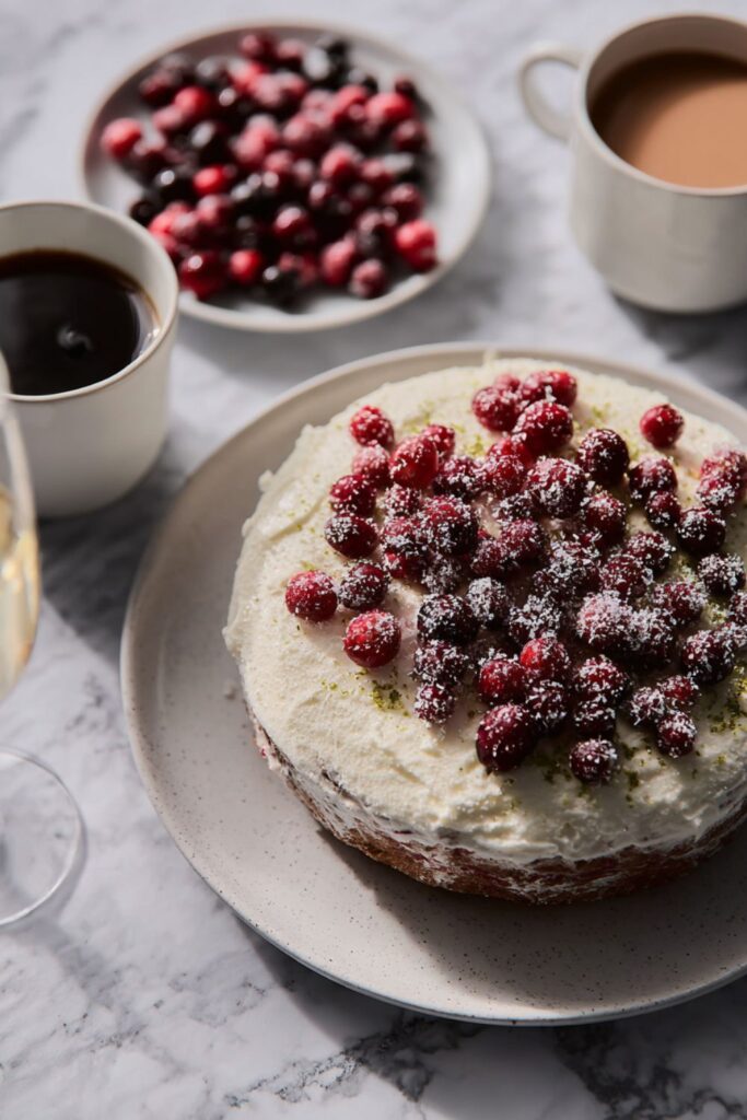 Cranberry Meringue Cake Recipe