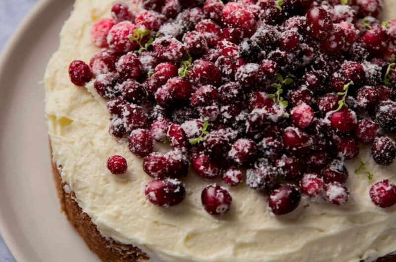 Cranberry Meringue Cake Recipe