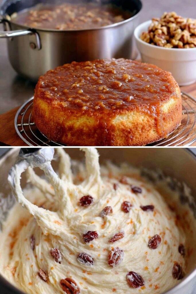 Cranberry and Cornmeal Cake with Caramel-Walnut Topping Sauce Recipe