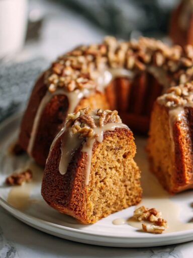 Pumpkin Nut Cake With Maple Glaze Recipe