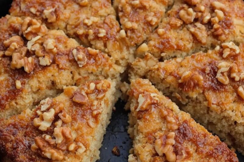 Apple-Cinnamon-Walnut Skillet Cake Recipe