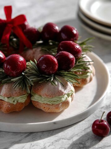 Madeleine Wreath with Sour Cherry Mousse Recipe