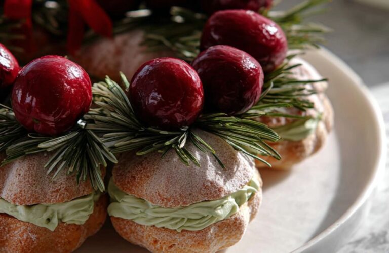 Madeleine Wreath with Sour Cherry Mousse Recipe