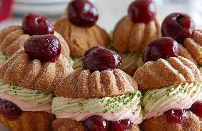 Madeleine Wreath with Sour Cherry Mousse Recipe