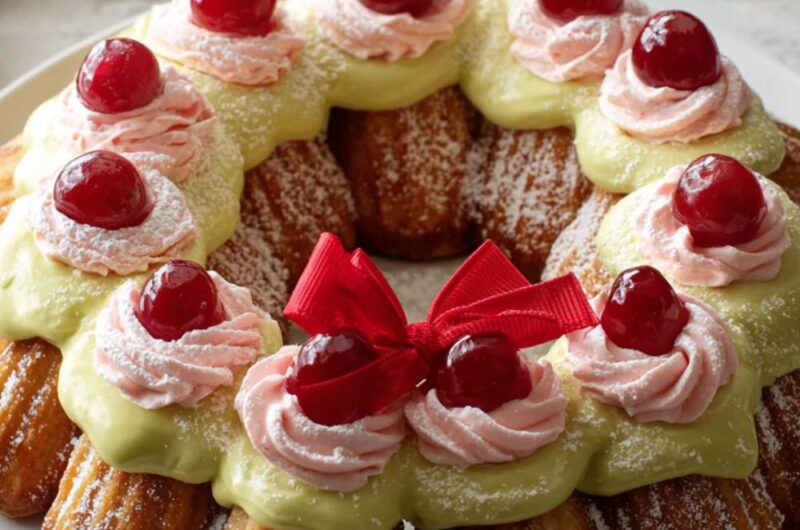 Madeleine Wreath with Sour Cherry Mousse Recipe