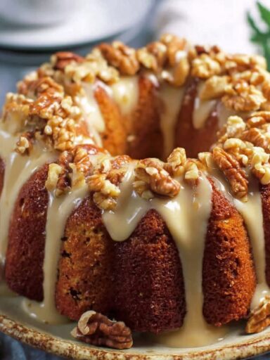 Pumpkin Nut Cake With Maple Glaze Recipe