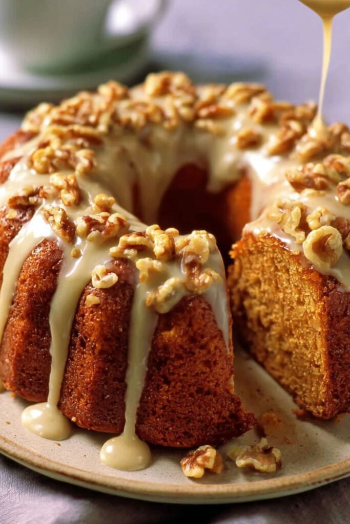 Pumpkin Nut Cake With Maple Glaze Recipe