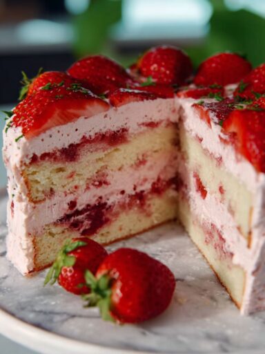 Strawberry Creme Cake Recipe