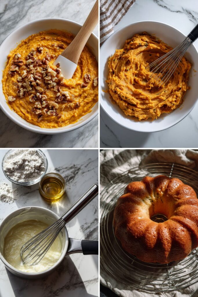Sweet Potato Bundt Cake with Spiced Buttered Rum Glaze Recipe