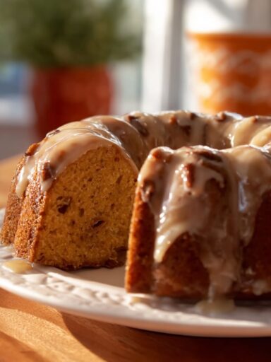 Sweet Potato Bundt Cake with Spiced Buttered Rum Glaze Recipe