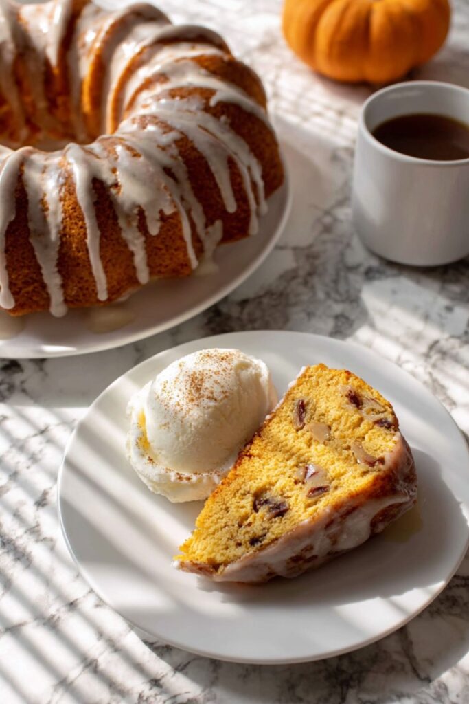 Sweet Potato Bundt Cake with Spiced Buttered Rum Glaze Recipe