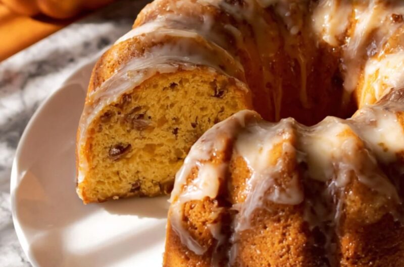 Sweet Potato Bundt Cake with Spiced Buttered Rum Glaze Recipe