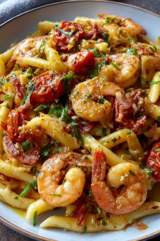 Trader Joe's Lemon Torchietti with Shrimp Recipe