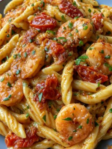 Trader Joe's Lemon Torchietti with Shrimp Recipe